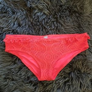 Aerie Red Crochet Bikini Bottoms